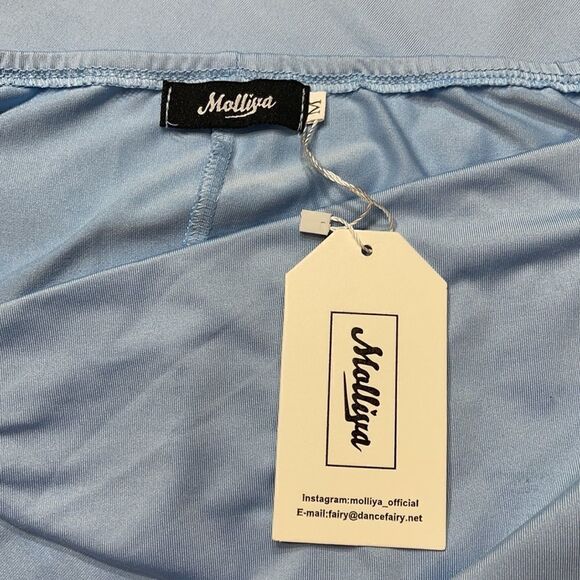 Molliya Powder Blue Long Gown MEDIUM NWT - Picture 13 of 14